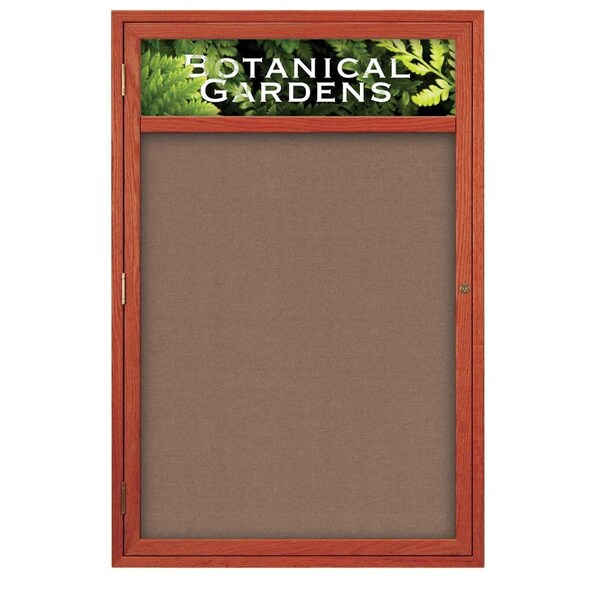 Sliding Glass Door Radius Letterboard, Hdr, 96"x48", Satin/Black